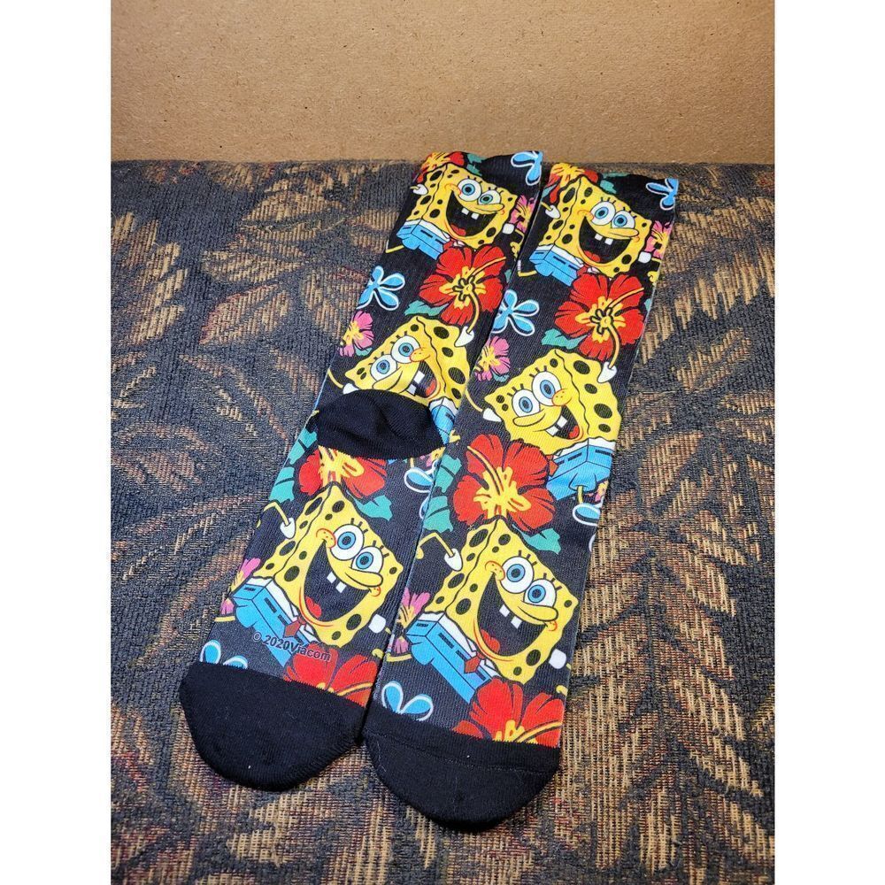 SpongeBob SquarePants Floral Novelty Socks- OSFM